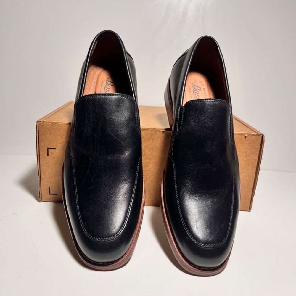 G.H. Bass & Co. Baxter Light Leather Slip-On Shoes - Picture 5 of 9
